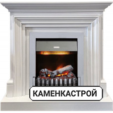 Каминокомплект Bradford - Белый с очагом Brookline Black