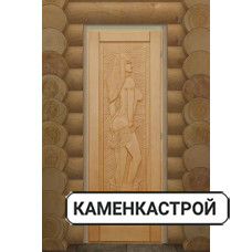 Дверь кавказская липа с петлями Женщина Дверь кавказская липа с петлями Женщина