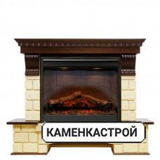 Каминокомплект Pierre Luxe - Темный дуб / Шампань (Высота 1004мм) с очагом Symphony 26&#039;&#039; DF2608-INT