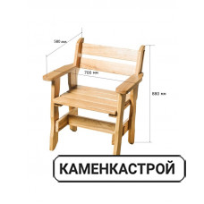 Кресло Kamenka Богатырь дуб лакированный