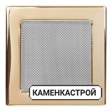 Вентиляционная решетка для камина 170х170мм золото