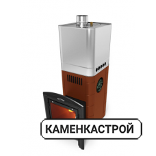 Дровяная печь ТMF Бирюса 2013 Carbon Витра ЗК терракота