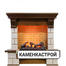 Каминокомплект Pierre Luxe - Дуб / Шампань (Высота 1035мм) с очагом Cassette 600 NH