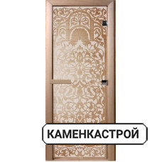 Дверь с рисунком Флоренция сатин, коробка из лиственной породы дерева.