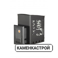 Печь банная ЭкоКамин Медведь 30 Медведь в лесу Оптима открытая каменка