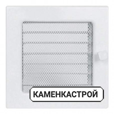 Вентиляционная решетка для камина 170х170мм Белая с жалюзи