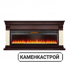 Каминокомплект Denver - Темный дуб / Бежевый с очагом Vision 60 LED