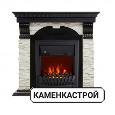 Каминокомплект Dublin - Венге / Сланец белый с очагом Aspen Black