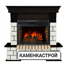 Каминокомплект Pierre Luxe - Белый / Венге с очагом Dioramic 25 LED FX