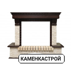 Портал Pierre Luxe угловой - Темный дуб / Сланец мелкий