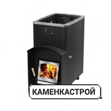 Дровяная печь Вулкан Эльбрус 16 с теплообменником Стекло Дровяная печь Вулкан Эльбрус 16 с теплообменником Стекло