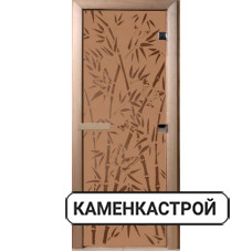 Дверь с рисунком Бабочки бронза матовая, коробка из лиственной породы дерева.