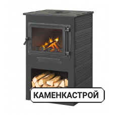 Печь-камин Этна Панорама с плитой антрацит