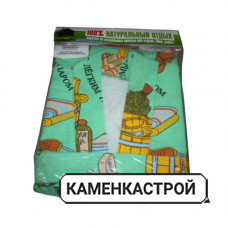 Халат для бани Вафля мужской с рисунком (50-54)