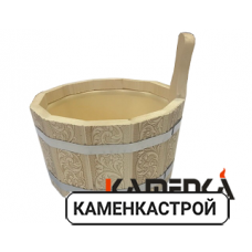 Ушат 4л с пласт. вкл. липа  ПЛ-11 с тиснением