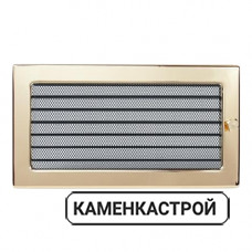 Вентиляционная решетка для камина 170х300мм золото с жалюзи