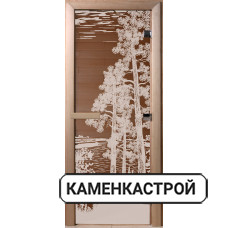 Дверь Рассвет Бронза прозрачная