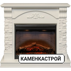 Каминокомплект Prague - Белый /Сланец белый с очагом Symphony 26'' DF2608-INT