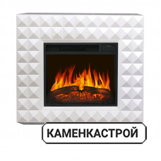 Каминокомплект Diamond - Бьянко белый с очагом Vision 23 LED FX