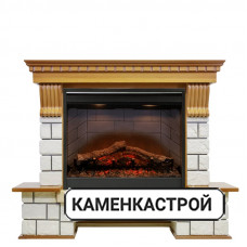 Каминокомплект Pierre Luxe - Дуб / Белый с очагом Symphony 26&#039;&#039; DF2608-INT