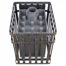 Дровяная печь Гефест Гроза 18 М в сетке