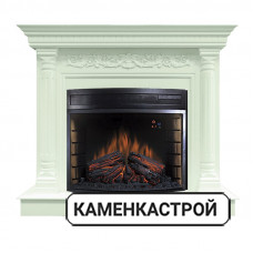 Каминокомплект Sicilia - Белый с очагом Dioramic 28 LED FX
