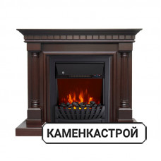 Каминокомплект Dallas - Темный дуб с очагом Aspen Black