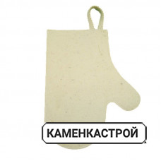 Рукавичка белый/серый войлок