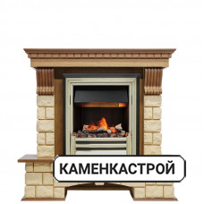 Каминокомплект Pierre Luxe - Дуб / Шампань (Высота 1050мм) с очагом Cavendish