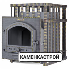 Дровяная печь Гефест Гроза 24 П с сеткой