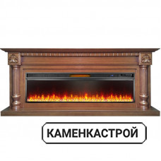 Каминокомплект Edinburg 60 - Орех с очагом Vision 60 LED