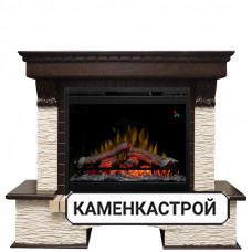 Каминокомплект Pierre Luxe угловой - Темный дуб / Сланец мелкий с очагом Symphony 26&#039;&#039; DF2624-L