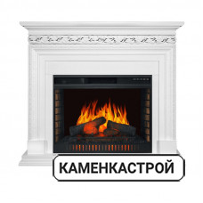 Каминокомплект Valletta - Белый с очагом Vision 30 EF LED FX