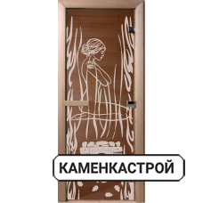 Дверь Волшебный пар Бронза прозрачная