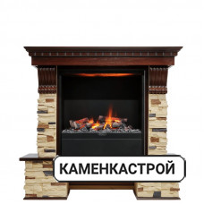 Каминокомплект Pierre Luxe - Темный дуб / Сланец (Высота 1040мм) с очагом Albany