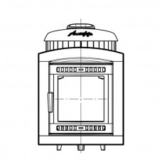 Печь банная Атмосфера в ламелях Окаменевшее дерево перенесенный рисунок