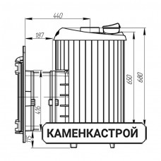 Печь банная Атмосфера в ламелях из натурального камня змеевик наборный Печь банная Атмосфера в ламелях из натурального камня змеевик наборный