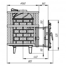 Печь банная Атмосфера-М Мини с сеткой нерж
