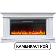 Каминокомплект Rome  - Белый с очагом Vision 42 LED