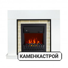 Каминокомплект Montana - Белый с очагом Aspen Black