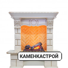 Каминокомплект Pierre Luxe - Слоновая кость / Шампань (Высота 975мм) с очагом Cassette 400 NH