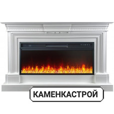 Каминокомплект Chelsea - Белый (Ширина 1350 мм) с очагом Vision 42 LED