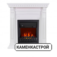Каминокомплект Orlean - Белый с очагом Aspen Black