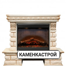 Каминокомплект Pierre Luxe Lord - Слоновая кость/Шампань с очагом Symphony 26&#039;&#039; DF2608-INT