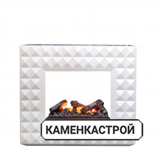 Каминокомплект Diamond - Бьянко белый с очагом Cassette 600 NH