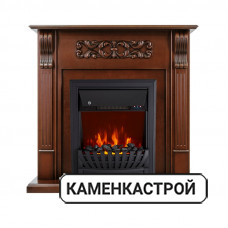 Каминокомплект Venice - Махагон коричневый антик с очагом Aspen Black