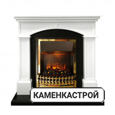 Каминокомплект Langford - Белый с черным с очагом Atherton