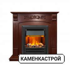 Каминокомплект Sorrento угловой - Орех с очагом Brookline Black