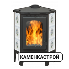 Бавария Угловая изразцовая Арка Незабудка бежевая с металлической крышкой PKI 030