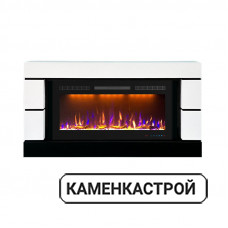Каминокомплект Modern - Белый с черным (Высота 710 мм) с очагом Crystal 36 RF